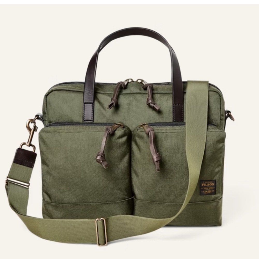 Filson Green Messenger Bag
